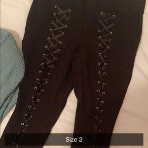 Torrid lace up ponte pants